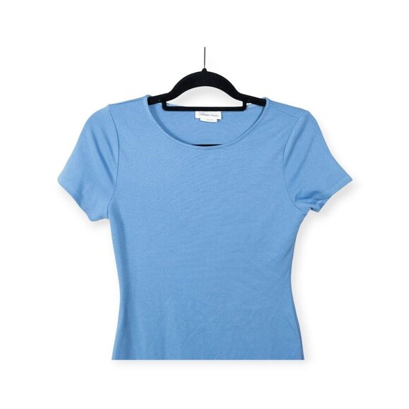 Lovers & Friends Sky Blue Ruffle Hem Short Sleeve Dress S - Picture 2 of 8